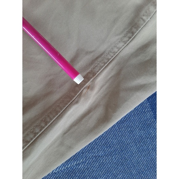 Lauren Ralph Lauren Biltmore Chino Pants Cream Cotton Khaki Wide Leg 12 NEW SEE - Picture 7 of 10